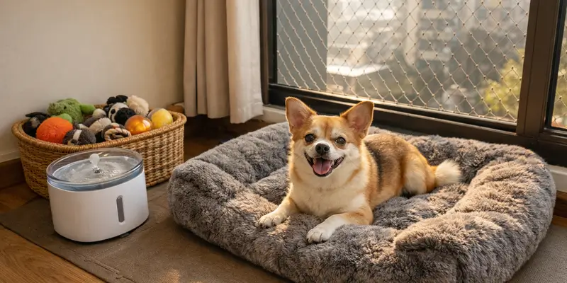 pet em apartamento com ambiente seguro e confortável dentro de casa